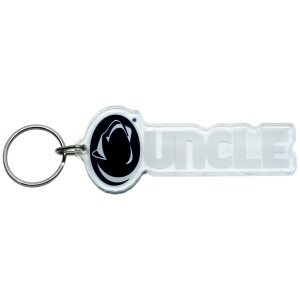 acrylic keychain with Penn State Athletic Logo and Uncle